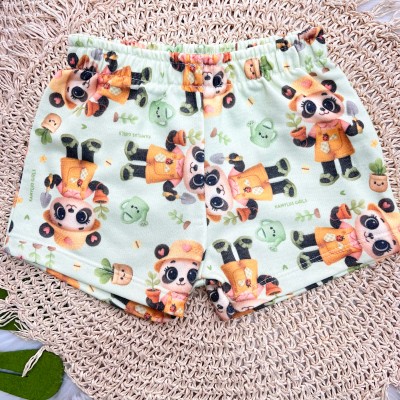 Conj Futura Bióloga Panda Off e Verde